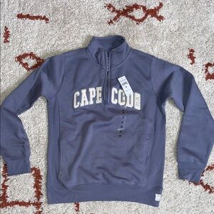 NWT- Cuffy’s- Women’s 1/4 ZipUp- Sz Med- Slate Blue- Kangaroo Pocket- Hip Length